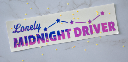 Lonely Midnight Driver Sticker